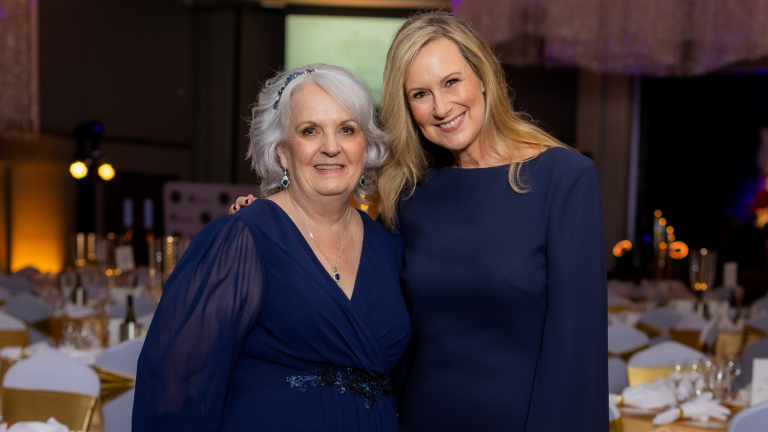 Carmel Crouch AM and Melissa Doyle AM at STEPS Grand Winter Ball.