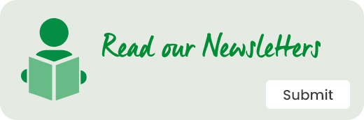 Banner with an icon of a person reading and the words “Read our Newsletters,” with a “Submit” button.