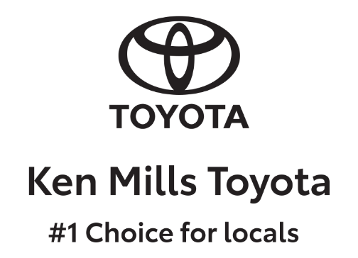 Ken Mills Toyota logo with the Toyota emblem and the words “#1 Choice for locals.”