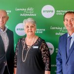 Stuart Robert MP, Carmel Crouch, and Andrew Wallace MP at official opening